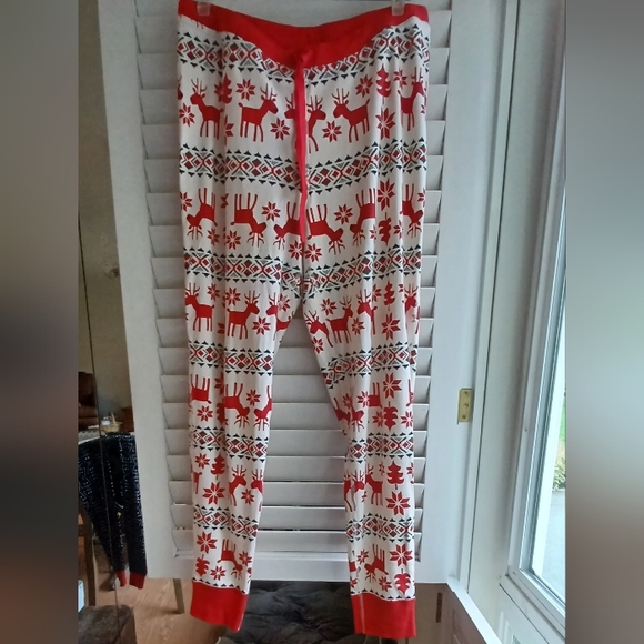 Hanna Andersson Dear Deer Holiday Christmas pj bottoms adult - Picture 3 of 7